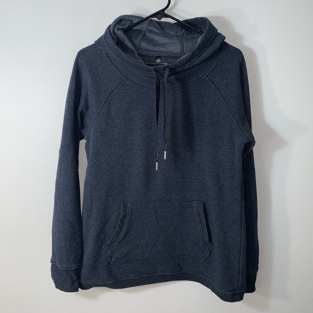 90 degree by Reflex Women’s Gray Hooded Pullover Sweatshirt - Medium